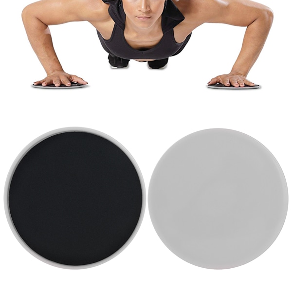 2 kpl Liukuvat Liukulevyt Fitness Core Slider Urheilu Koko Kehon Harjoittelu (harmaa)