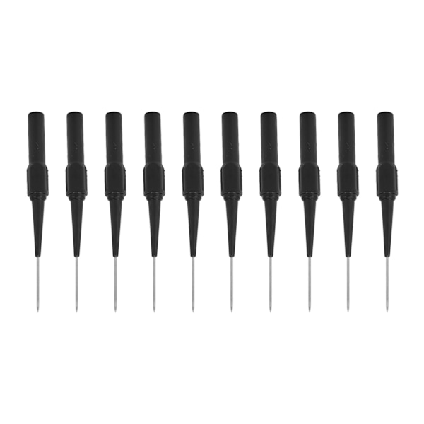10 stk 1 mm pen punkt punktering fri tråd testsonde 4,0 mm jack stift sæde bildele kontakt 26.010 sort