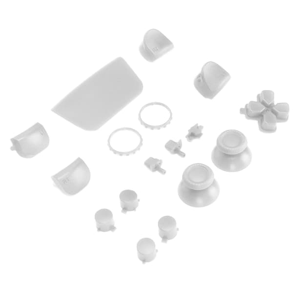 Reparersett for PS5-kontroller hvit erstatningsknapp - Full L2 R2-knappsats