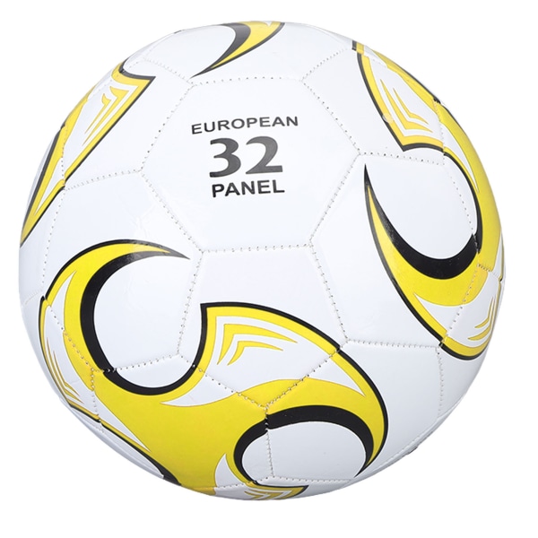 Size 5 Soccer Ball PVC for Competitions Training Exams Official Indoor Outdoor Play Yellow
