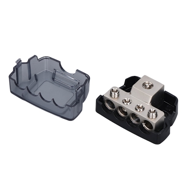 4 Way Power Distribution Block Amp Säkringshållare Jordfördelare Splitter Bilstereoförstärkare