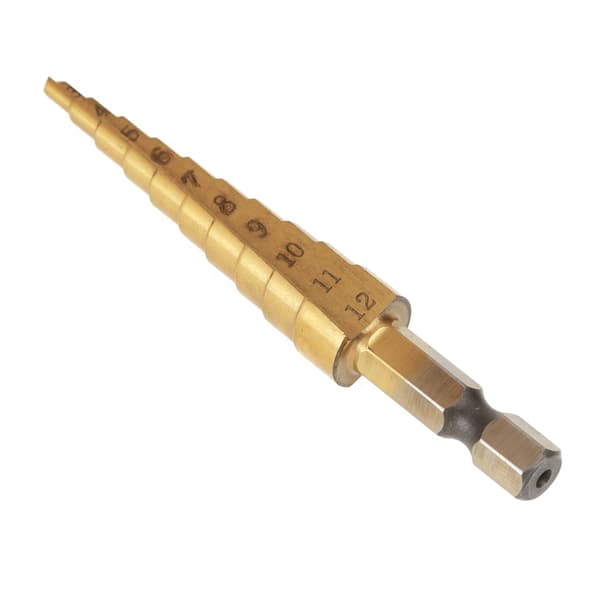 Snabbstål Stegkonborrsats Titambelagd Hex Skaft 3-12mm