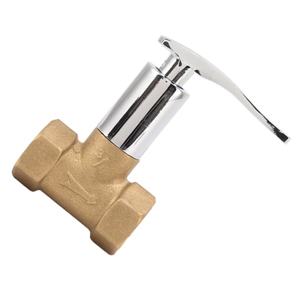 Water Stop Valve 3/4 Inch Concealed Ceramic Brass Electroplated Water Valve for Kitchen Bathroom