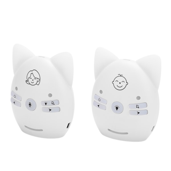 Langaton ääni-vauvanvalvoja Two Way Talk Baby Monitor yövalolla ja musiikilla (100-240V)(US-pistoke)