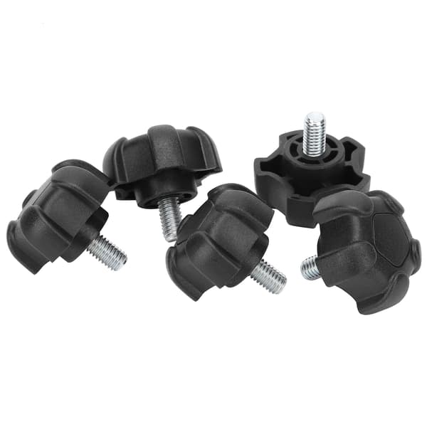 5pcs Adjustable Knob Bolt Plastic Five-Star Head Hand Twist Screw Clamping Handle M6 10mm