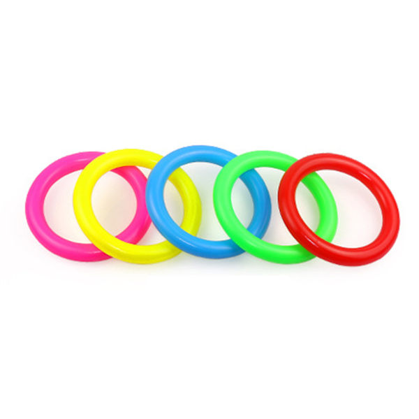 Circle Toss Game Set Colorful Cross 5 Rings Plast Hand Eye Coordination Odling Gräsmatta Utomhusspel