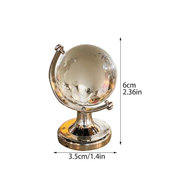 Enkel Ins Style Mini Globe Jente Hjerte Kreativ Transparent Bordsskivedekorasjon