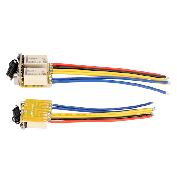 Mini RF 2CH Relæ Switch 433MHz DC3.7‑12V Trådløs Relæ Transmitter og Receiver til Hjemmet