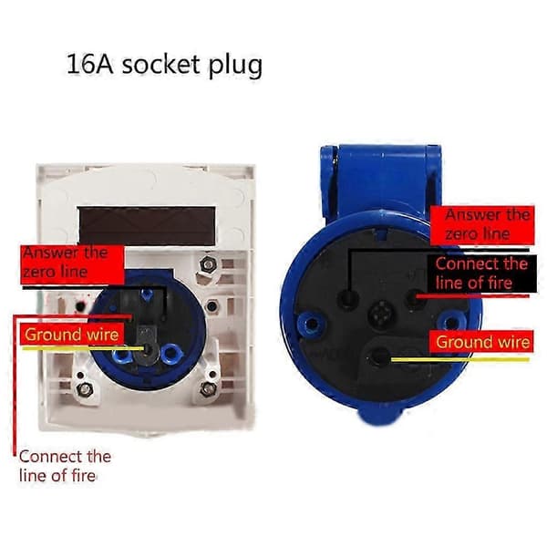 Bobilstikkontakt Vanntett stikkontakt Slitesterk plugg Elektrisk utstyr 16A White Socket