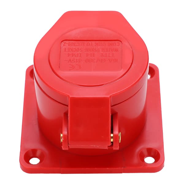16A 4-pin Industrial Socket 3-Phase IP44 Waterproof Explosion-Proof Concealed Installation 380-415V 3P+E