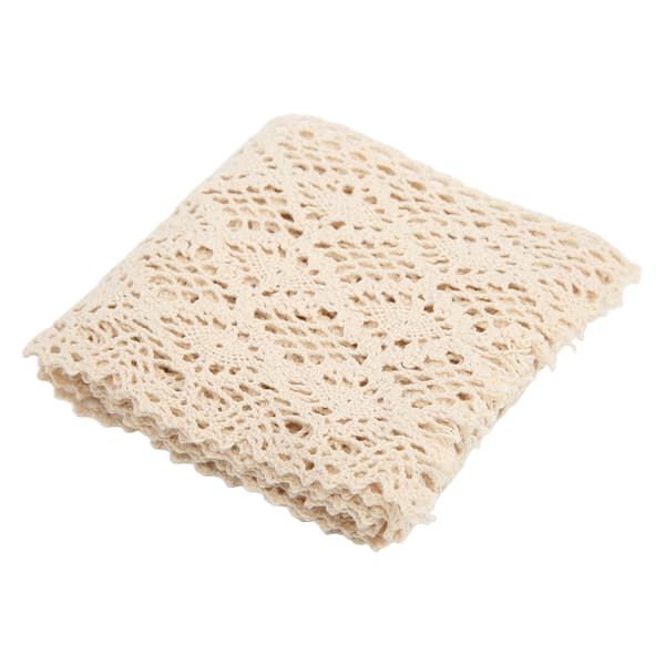 Blondebånd Bomullstråd 5 Yards Utsøkte Dekorative Tilbehør for Klesdekorasjon DIY Gardin Beige