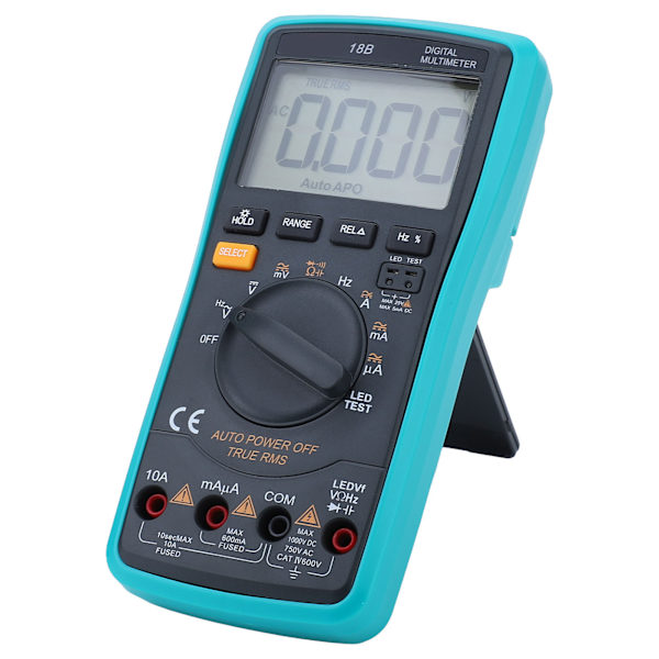 Digital Multimeter Tester Forsinket baggrundsbelysning Høj præcision Elektrisk Voltmeter Tester med overbelastningsbeskyttelse
