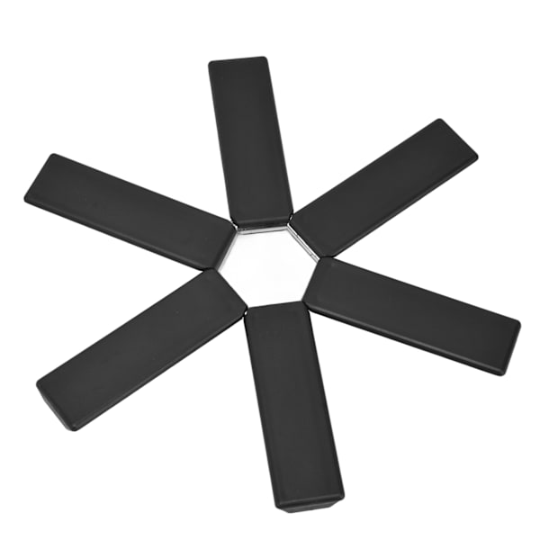 Foldbare Underlag Varmeisolerende Foldbar Grydeholder til Køkken Spisestue Sort