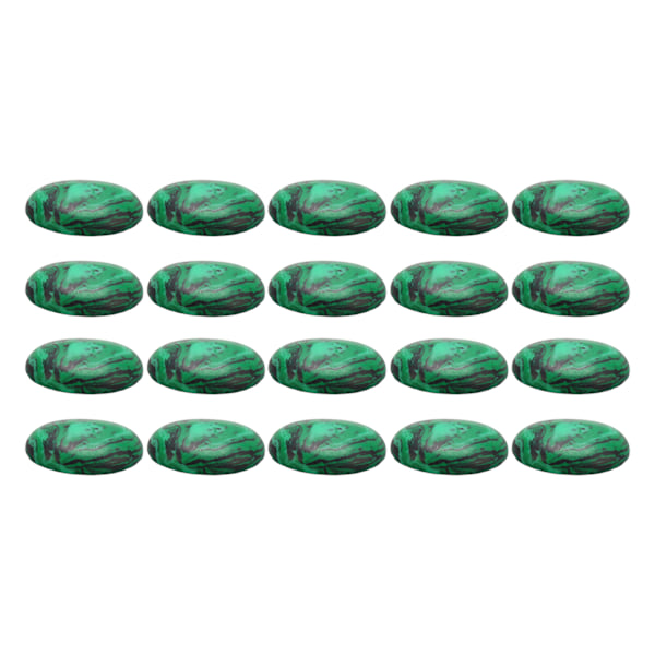 20 ST Äggformad malakit ädelsten Cabochon smycken pärlor 18x13mm för jul Födelsedagar Jubileum Presenter