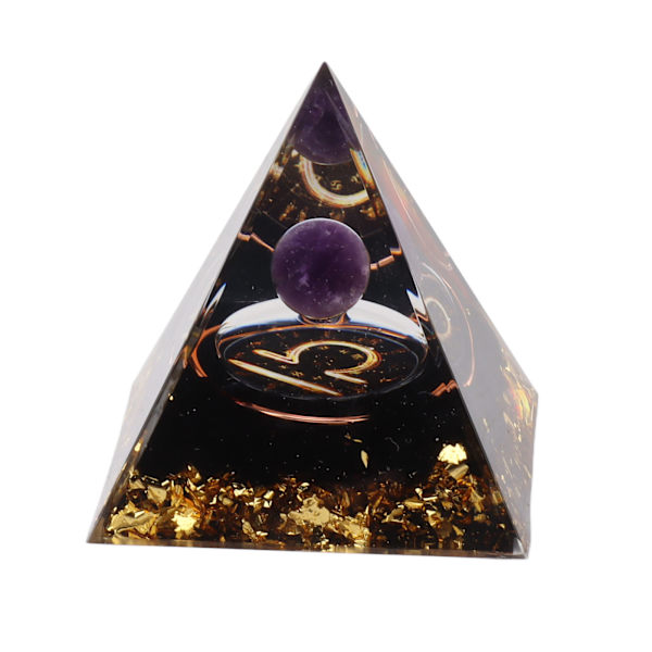 5 cm orgonitpyramid för positiv energiläkning Kristallpyramidmeditation Orgonitpyramider Chakra Zodiac Energy Generator Vågen