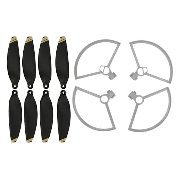 4 kpl potkurin suojaa 2 paria 4726F musta potkuri Sopii MAVIC MINI Drone (Gold Edge)
