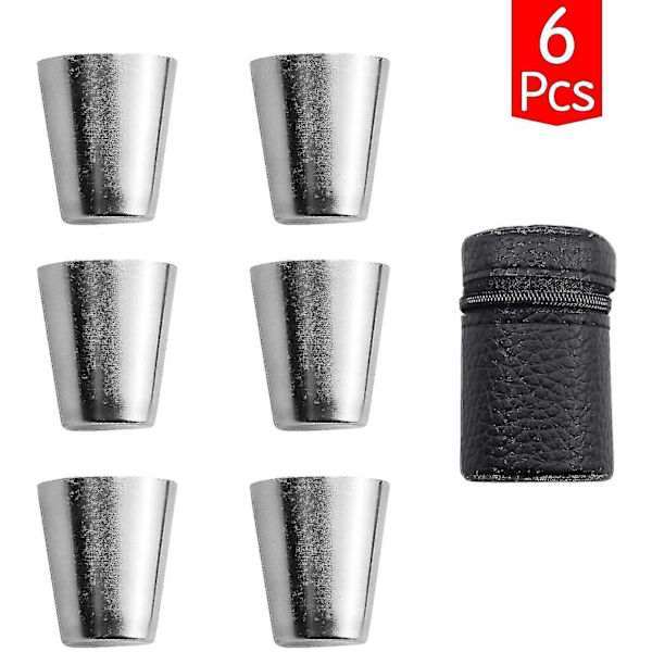 Sett med shotglass i rustfritt stål for bartending