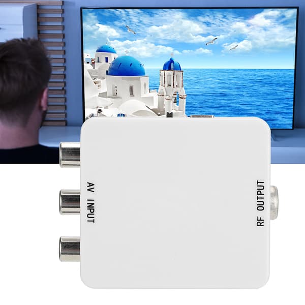 Gratis driver AV til RF Mini Video Converter Box Adapter TV Signal Switcher