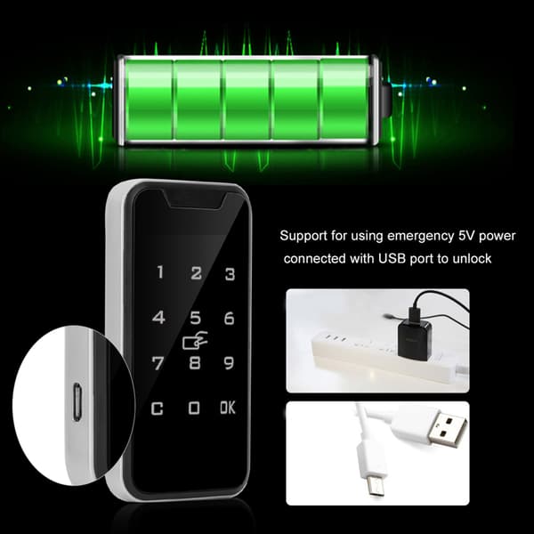 Digital RFID Touch Keypad Smart Lås til Skabe og Garderober