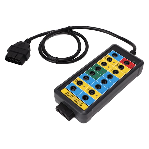 16 Pin OBDII Protocol Detector Snabb detektering Enkel åtkomst till övervakningssignaler OBD2 Breakout Box