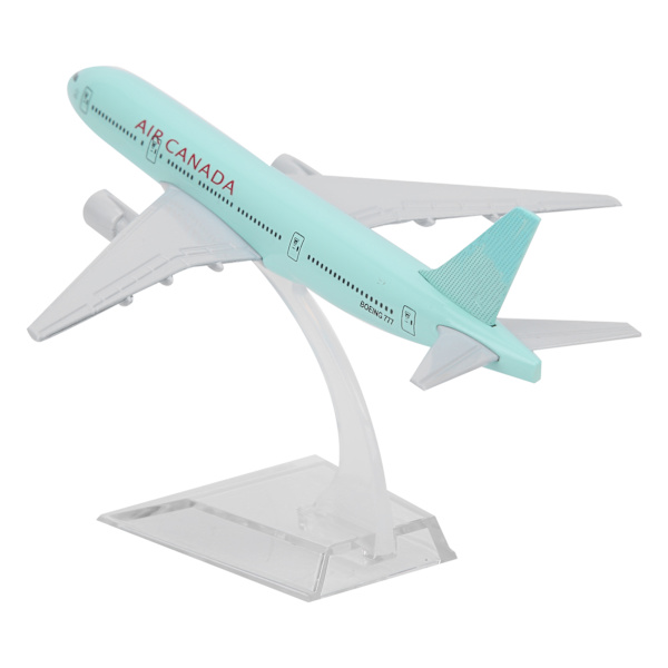 Flygplansmodell Basfäste Legering Metall Flygleksaker för barn Garagesatser 16cm(Canada777)