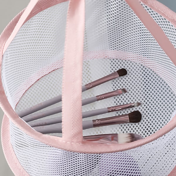 Skønhed Æg Tørring Net Makeup Svampe Børste Værktøj Kurv Stativ 360 graders rotation 20 cm Dia Støvrosa