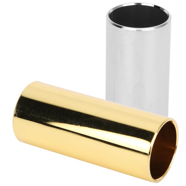 2 stk. Rustfrit Stål Guitar Bas Slide Bar Udskiftningstilbehør Sølv Guld 6cm