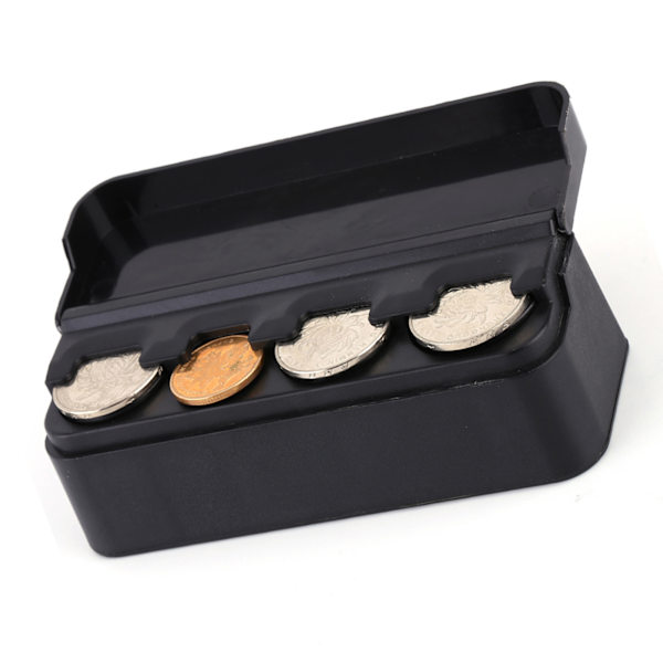 Bil Bärbar Plast Mynt Hållare Förvaringslåda Case Container Mynt Organizer Förvaringsväska