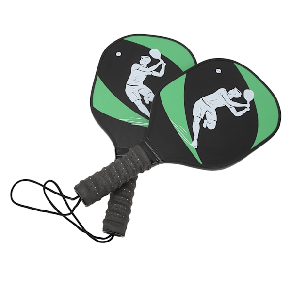 Pickleball Paddel Bold Set Pine Grøn Sort 2 Paddel 2 Bolde Anti-Slip Komfortabelt Greb Pickleball Set til Spilsport
