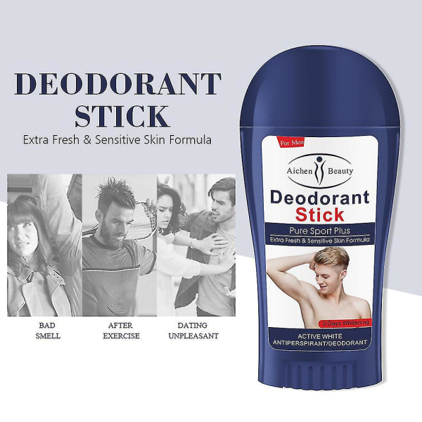 Män Kroppslukt Deodorant Stick Mycket effektiv Armpit Antiperspirant Långvarig
