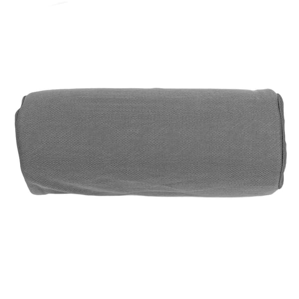 Lumbar Roll Pillow Multifunctional Memory Foam Back Roll Waist Support Cylinder Pillow with Adjustable Strap Grey
