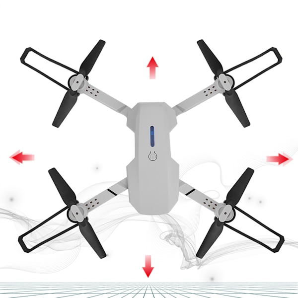 LSE525 Taitettava kaksikamerallinen drone korkean resoluution kuvaamisella Quadcopter RC drone (harmaa)