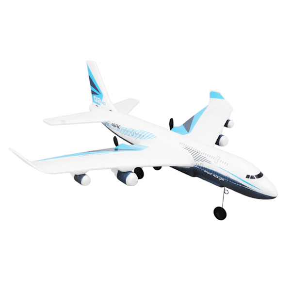 2,4Ghz 2-kanals fjärrkontroll Flygplan RC Flygplansflygplan för över 14 år Pojkar Flickor Tre batterier
