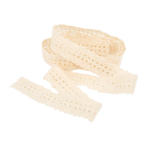 Blondekant 20 Yards Lang 2,3 cm Bredde Udsøgt Mønster Hudvenlig Holdbar Bred Anvendelse Hvid Blondebånd Beige