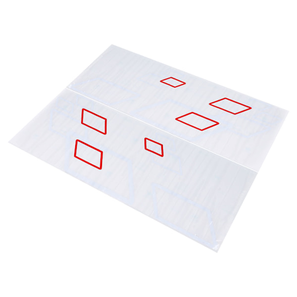 100x38cm Auton sivutarra PVC-tarra DIY Urheilullinen tyyli Koristelu Autokilpailu Tarvikkeet Valkoinen Punainen