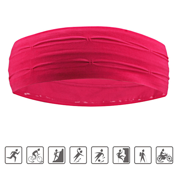 Elastiske sportspannebånd Absorberende svettebånd Hårbånd for yoga løping Fitness treningsutstyr Rose Red