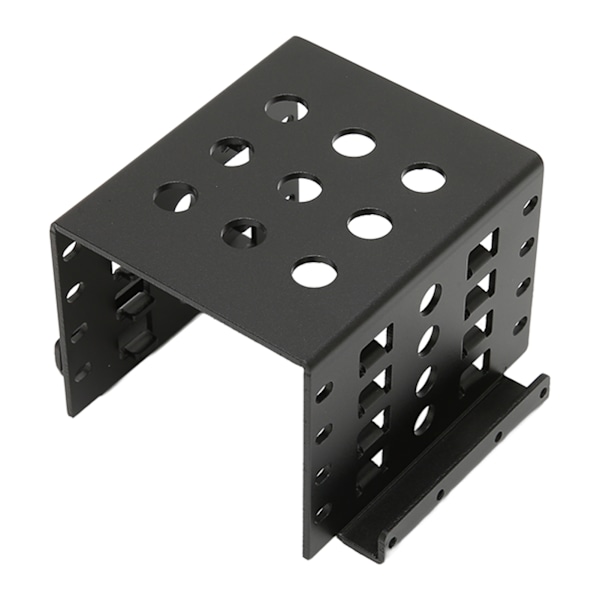 2,5 tommers HDD-monteringsbrakett i aluminiumlegering, hullet design med høy hardhet, 2,5 tommers HDD-holder for 2,5 tommers IDE HDD SSD, svart