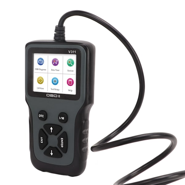 OBD2-scanner OBDII 9‑16V diagnostisk scanningsværktøj LCD-skærm Fejlkodelæser scanningsværktøj