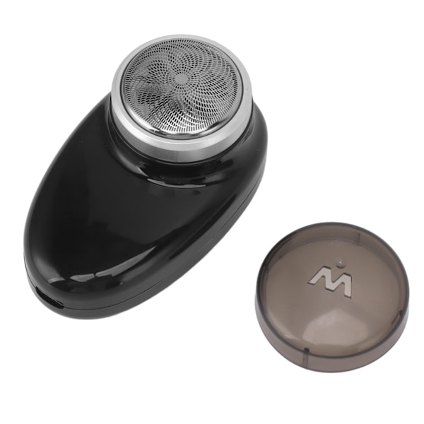 Mini Elektrisk skäggklippare Roterande Hårtrimmer USB Laddning Bärbar Trimmaskin Svart