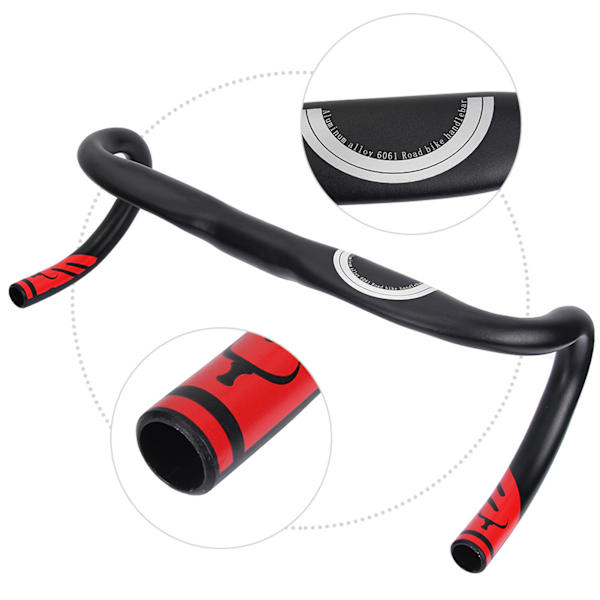 Ultralätt hopfällbar aluminiumlegering Cykelväg Mountain Racing Bike Styre Drop Bar