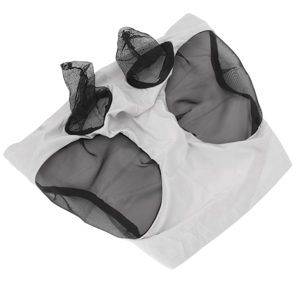 Horse Mesh flugmask Andas elastisk hästansiktsmask med öronskydd Ridutrustning Grå