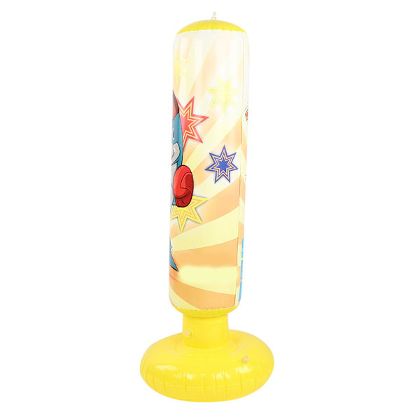 Boxningssäck för barn Uppblåsbar stående boxningsväska Fitness Sandsäck Stressrelief ToyYellow