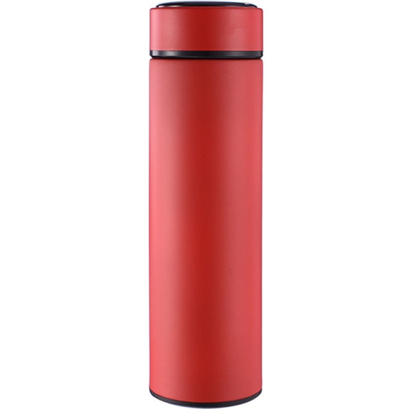 Bilkrus med LED-temperaturdisplay Rustfrit stålisoleret vandflaske Moderne rejsekrus, Model: Rød 112