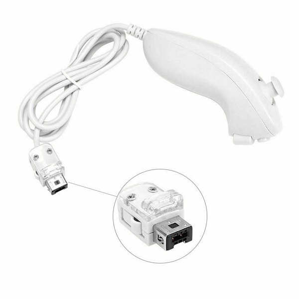 Fjernkontroll og Nunchuck Controller Set Combo kompatibel for klassiske spill