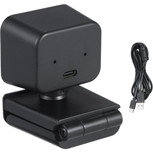 KKmoon USB kamera (neutraali) HSHD-A6 kiinteän tarkennuksen kuvaus 1080P asematon teräväpiirtotietokonekamera sisäänrakennettu mikrofoni musta