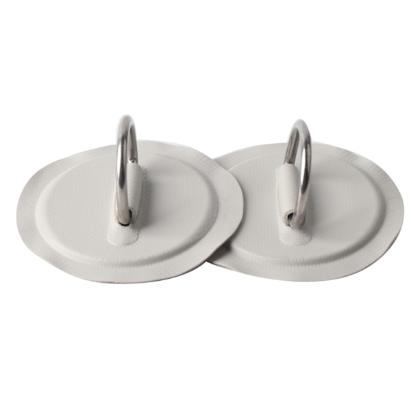 2 stk. oppustelig bådkajak D-ring Pad Patch PVC marine rustfrit stål fast spænde (grå)