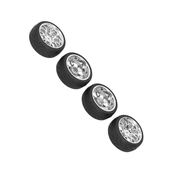 Fjärrkontroll gummidäck ersättning för HSP 94122/94123/TT01/WF06 1/10 RC CarSilver