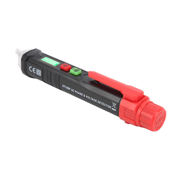 HT100P elektrisk tester Præcis interval Automatisk fasefølge Intelligent 3-faset vekselstrømsmotor rotationsfasedetektor