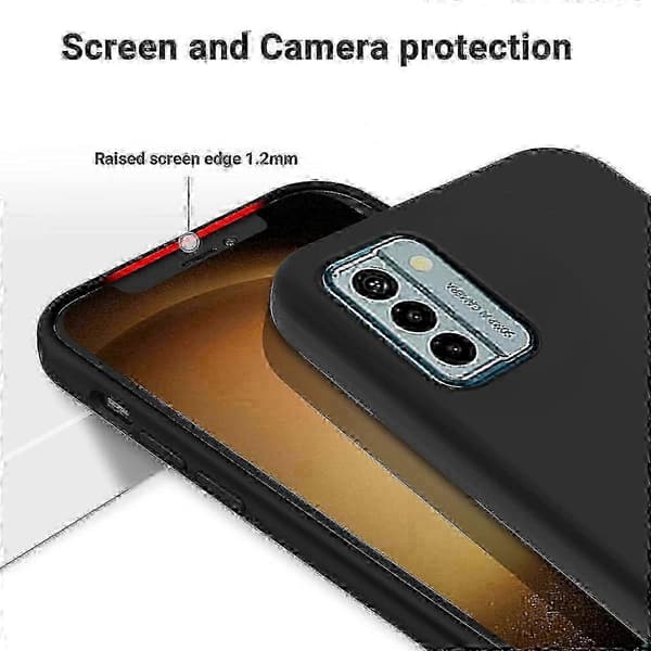 Bedst sælgende flydende silikonecover til Nokia G22_cdb1 Black