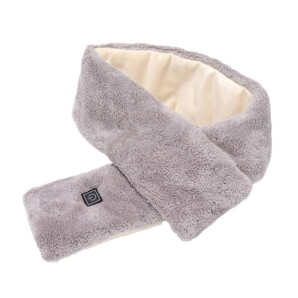 USB Elvärme Scarf 3 Gears Temperaturjustering Smart Termouppvärmd Scarf Grå